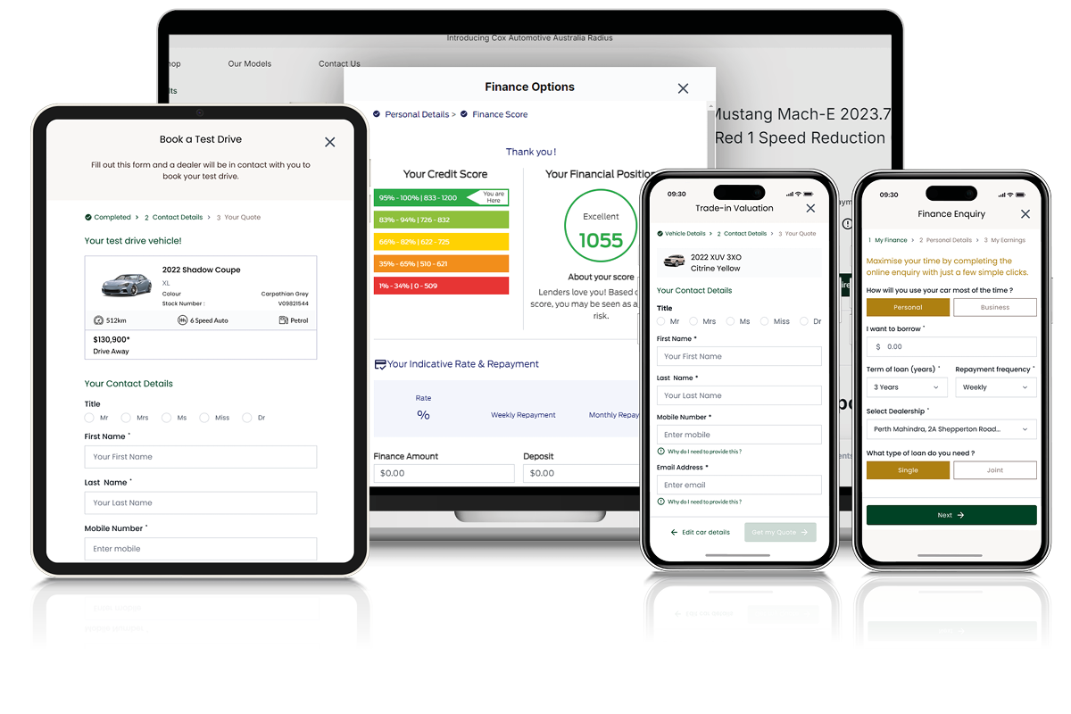 Radius connected dealership website tools